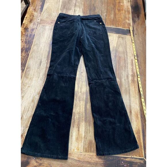 Pilcro by Anthropologie Black Gray Icon Flare Corduroy Pants Jeans Size 29 - Picture 6 of 7